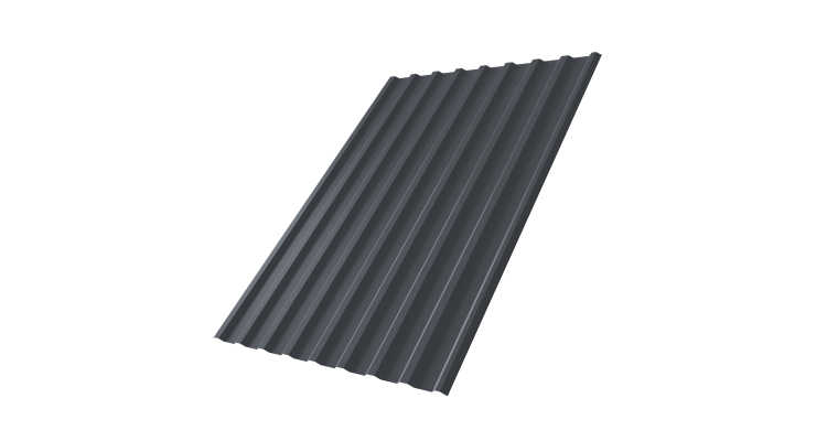 Профнастил С20R 0,45 PE RAL 7024 мокрый асфальт