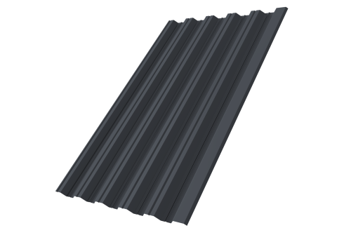 Профнастил HC35R 0,7 PE RAL 7024 мокрый асфальт