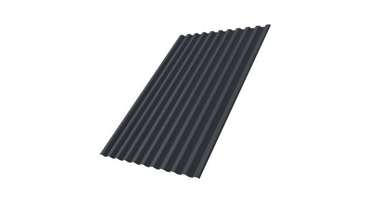 Профнастил С21R 0,5 Satin Matt TX RAL 7024 мокрый асфальт