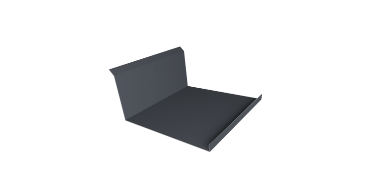 Планка примыкания нижняя 20х122х260х15 Drap-double TX RAL 7024 мокрый асфальт (2м)