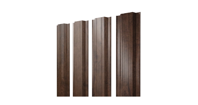 Штакетник Прямоугольный с прямым резом 0,45 Print Elite Antique Wood TwinColor