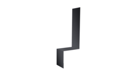 Планка примыкание боковое фальц 0,45 Drap RAL 7024 мокрый асфальт (3м)