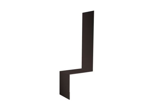 Планка примыкание боковое фальц 0,5 Satin с пленкой RR 32 темно-коричневый (2м)