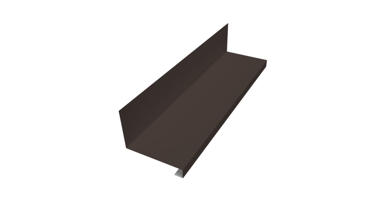 Планка примыкание нижнее к трубе для Кликфальц Pro 0,45 Drap RR 32 темно-коричневый (3м)