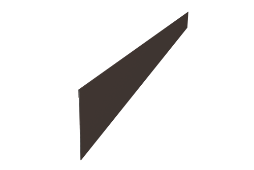 Ламель забора жалюзи Palermo стартовая/финишная для калиток и ворот 0,45 Drap-double TX RR 32 темно-коричневый