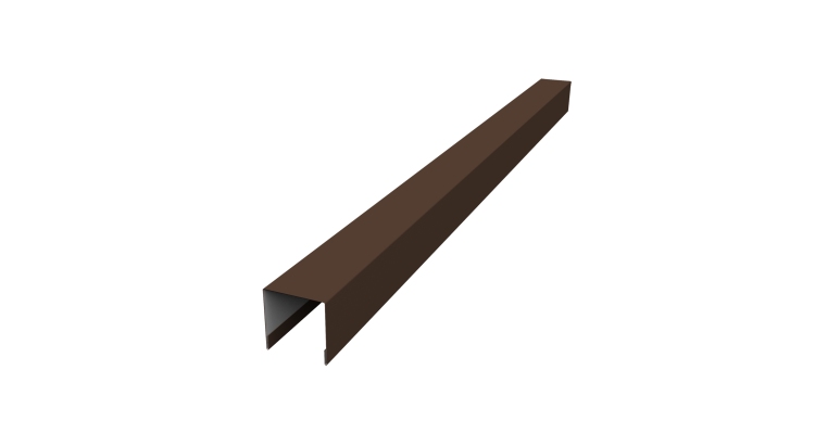 Планка вертикальная лицевая для забора жалюзи Palermo 0,45 PE RAL 8017 шоколад (1,8м)