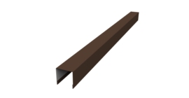 Планка вертикальная лицевая для забора жалюзи Palermo 0,5 PurPro RAL 8017 шоколад (2,5м)