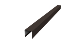 Планка вертикальная лицевая для забора жалюзи Palermo 0,5 Satin Matt TX RR 32 темно-коричневый (3м)