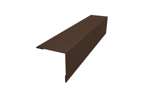 Планка завершающая 50х50 жалюзи Milan 0,5 Drap RAL 8017 шоколад (2,5м)