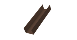 Стойка жалюзи Milan,Tokyo 0,45 Drap-double TX RAL 8017 шоколад (2,5м)