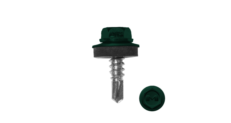 Саморез по металлу Daxmer 5,5х19 RAL 6005 (250) сверло №3